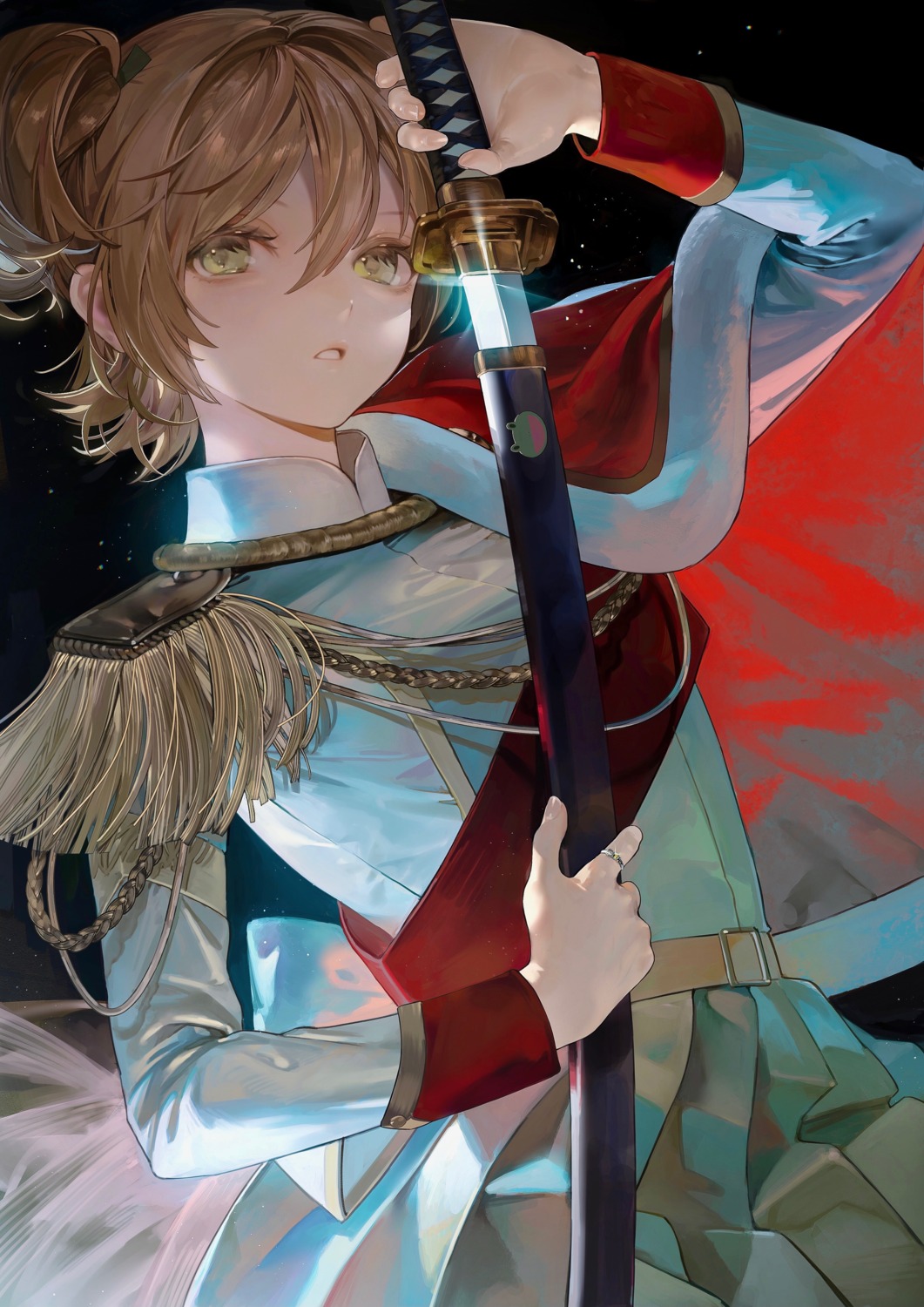 daiba_nana, shoujo_kageki_revue_starlight, shoujo_kageki_revue_starlight_-re_live-, suzumi_(ccroquette), sword, uniform