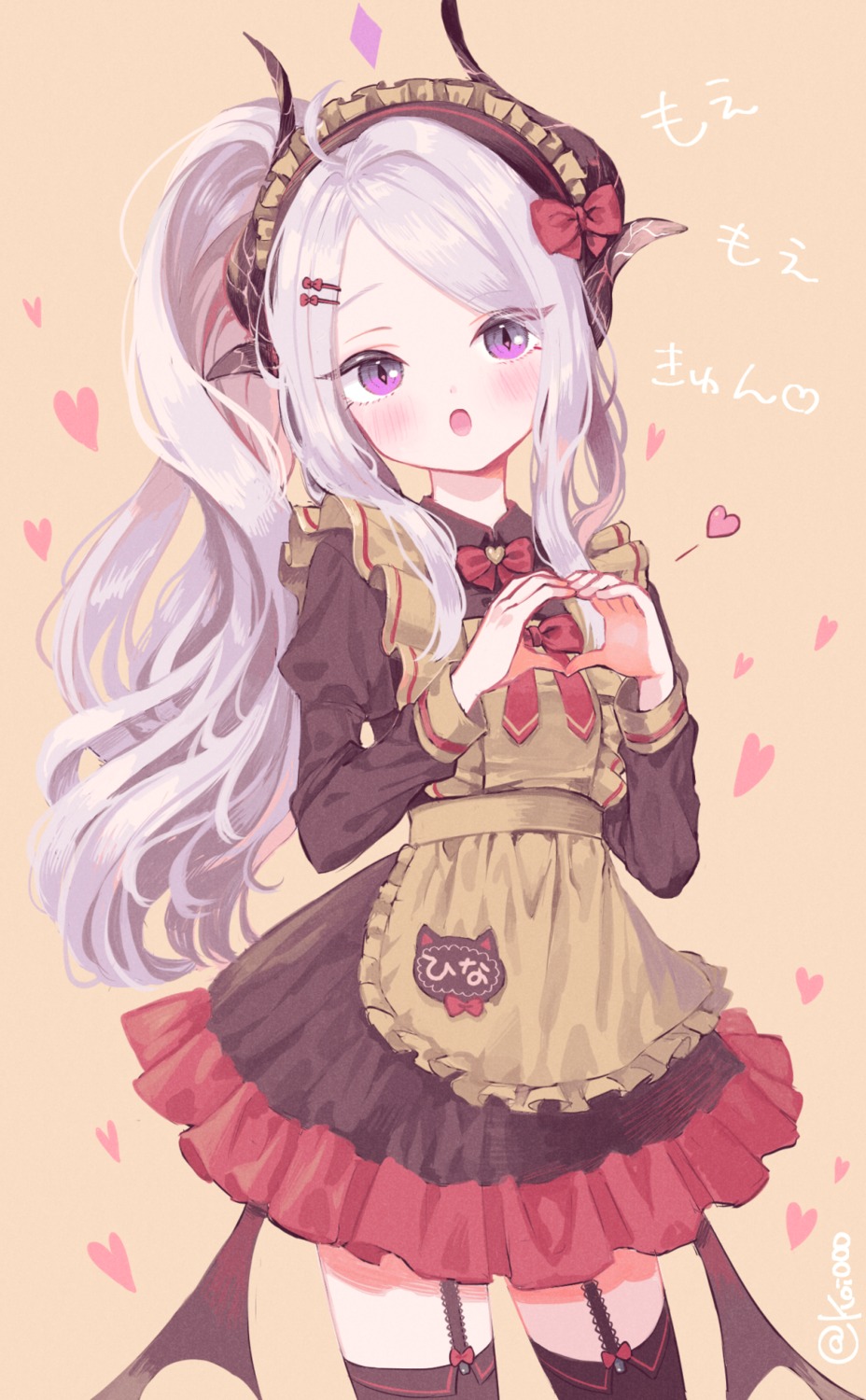 blue_archive, devil, horns, maid, nishiki_koi, sorasaki_hina, stockings, thighhighs