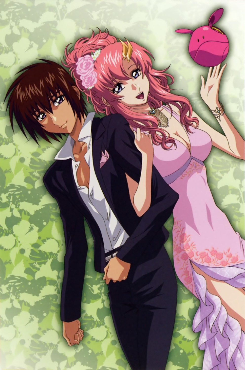 cleavage, dress, gundam, gundam_seed, gundam_seed_destiny, haro, hirai_hisashi, kira_yamato