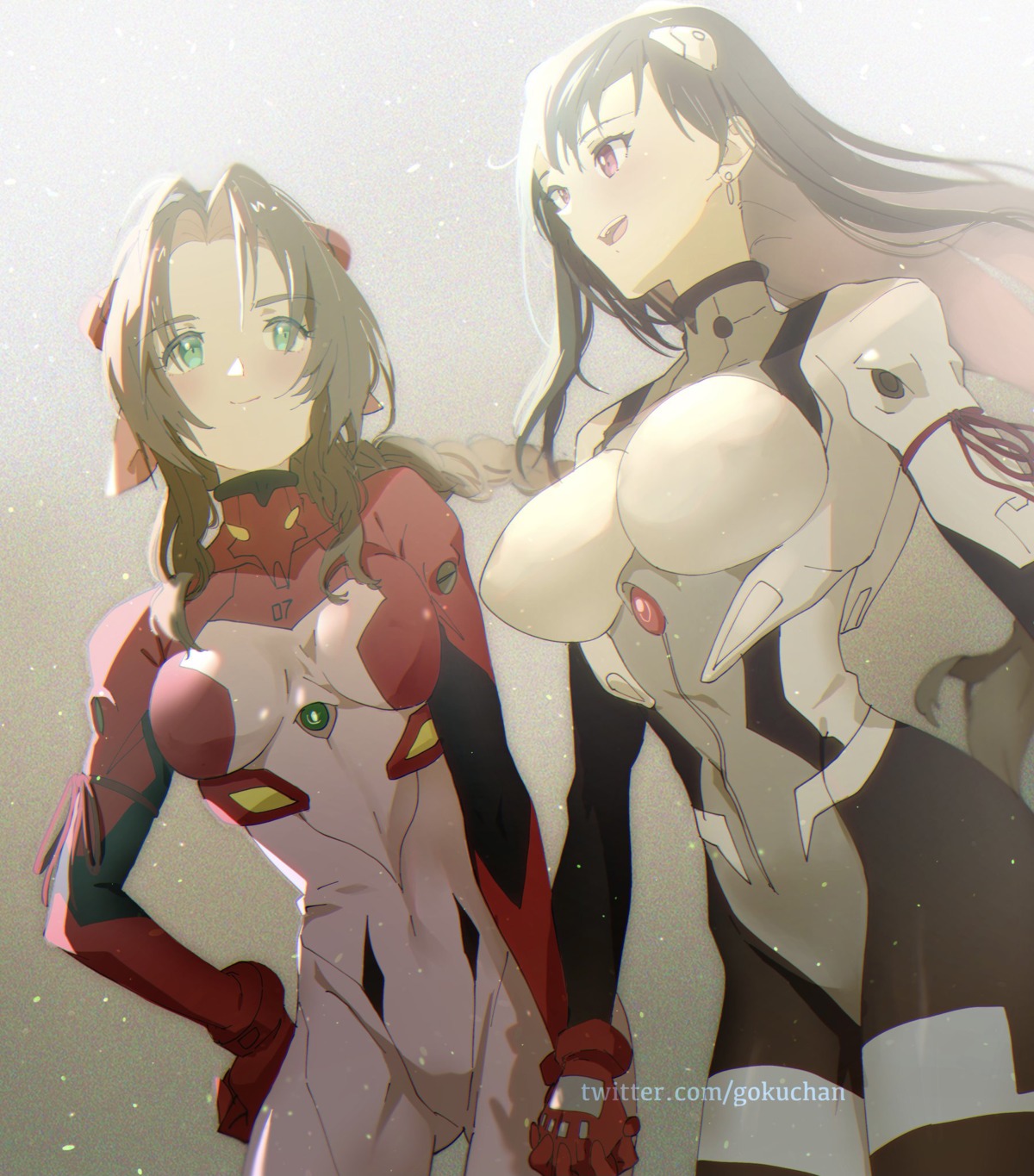 aerith_gainsborough, bodysuit, cosplay, erect_nipples, final_fantasy, final_fantasy_vii, goku-chan, neon_genesis_evangelion