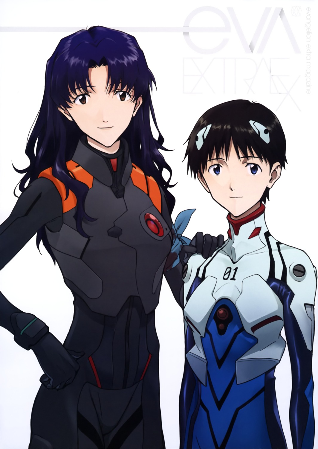 bodysuit, ikari_shinji, katsuragi_misato, neon_genesis_evangelion, nishigori_atsushi