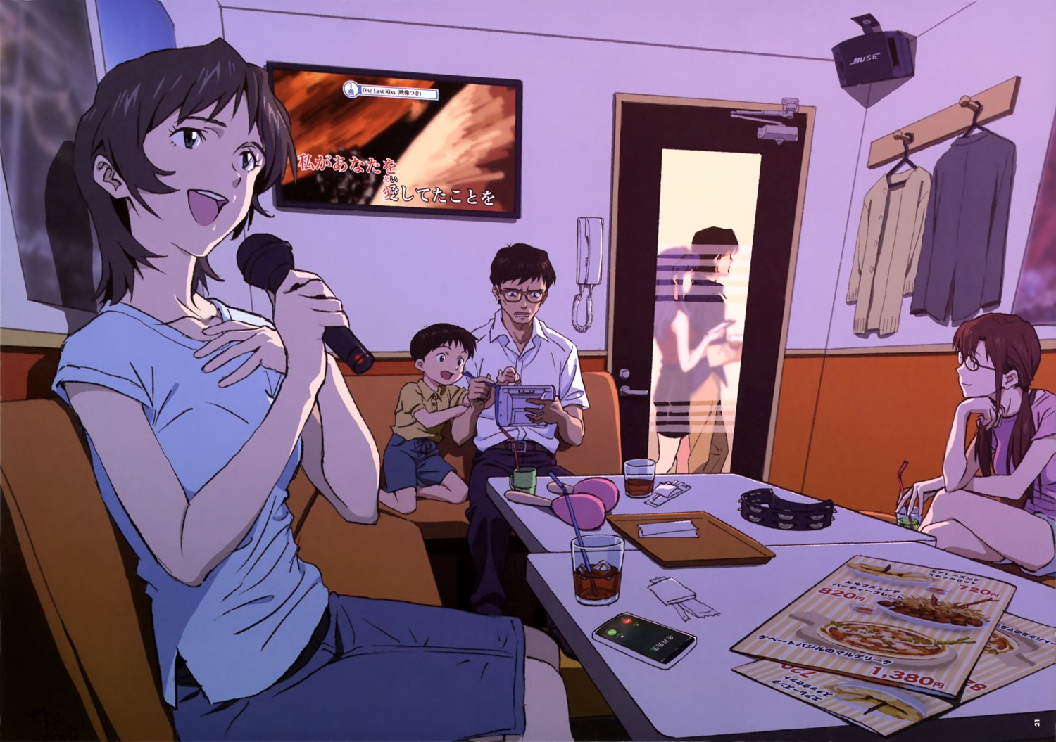 ikari_gendou, ikari_shinji, ikari_yui, iseki_shuichi, kaji_ryouji, katsuragi_misato, makinami_mari_illustrious, megane