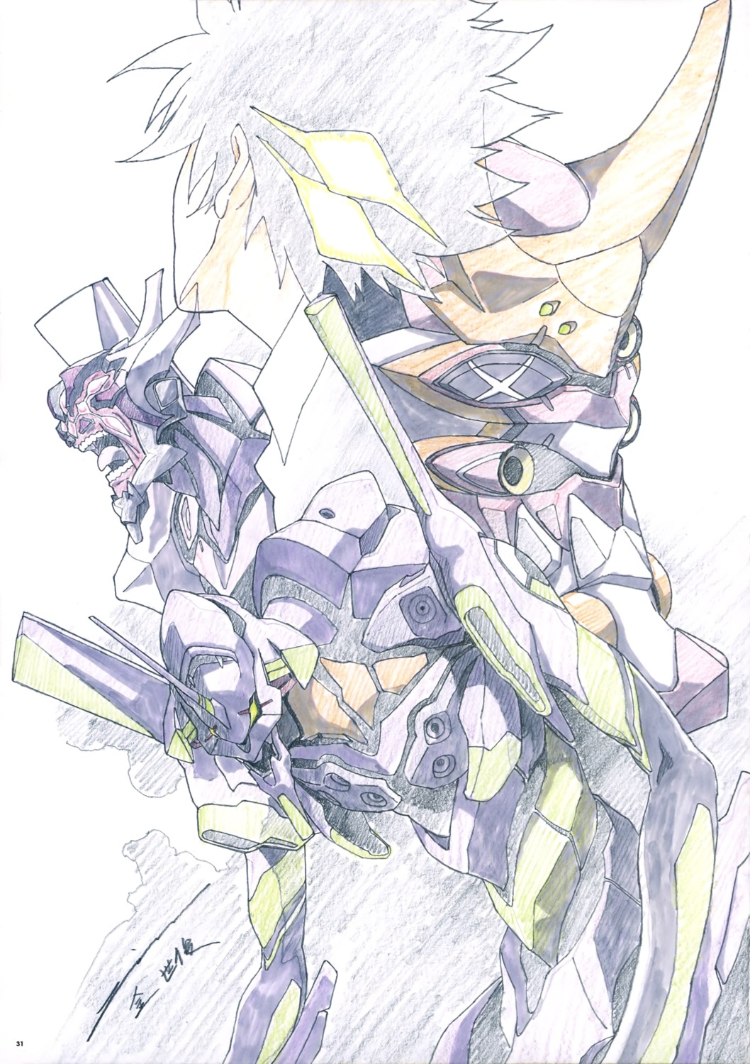 eva_01, eva_02, eva_08, kim_sejoon, mecha, nagisa_kaworu, neon_genesis_evangelion, sketch
