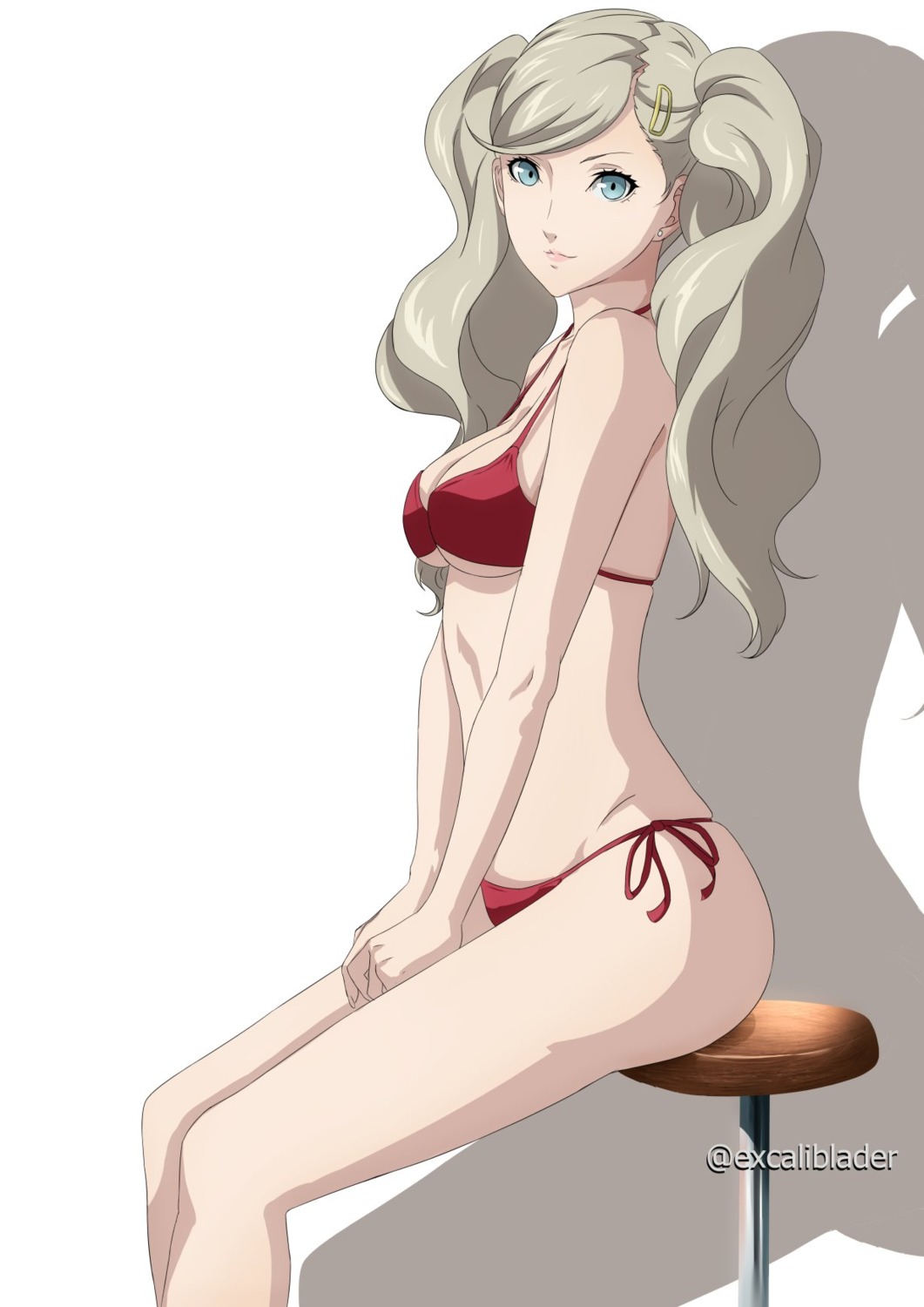 bikini, excaliblader, megaten, persona, persona_5, swimsuits, takamaki_anne