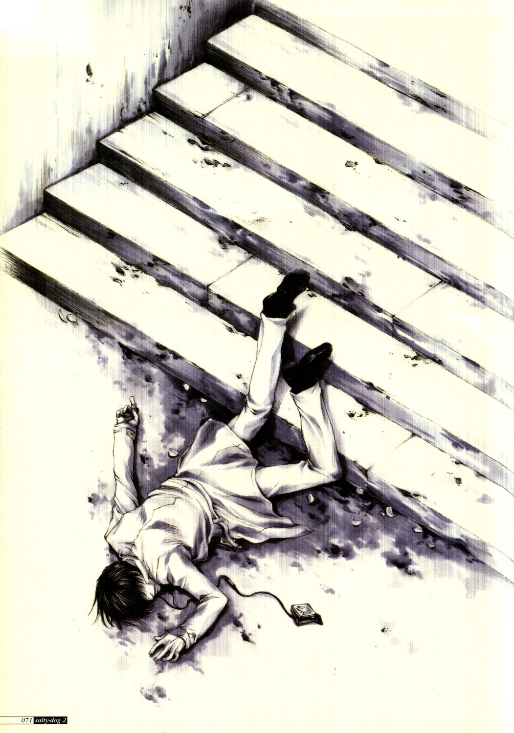 bus_gamer, male, minekura_kazuya, mishiba_toki, monochrome