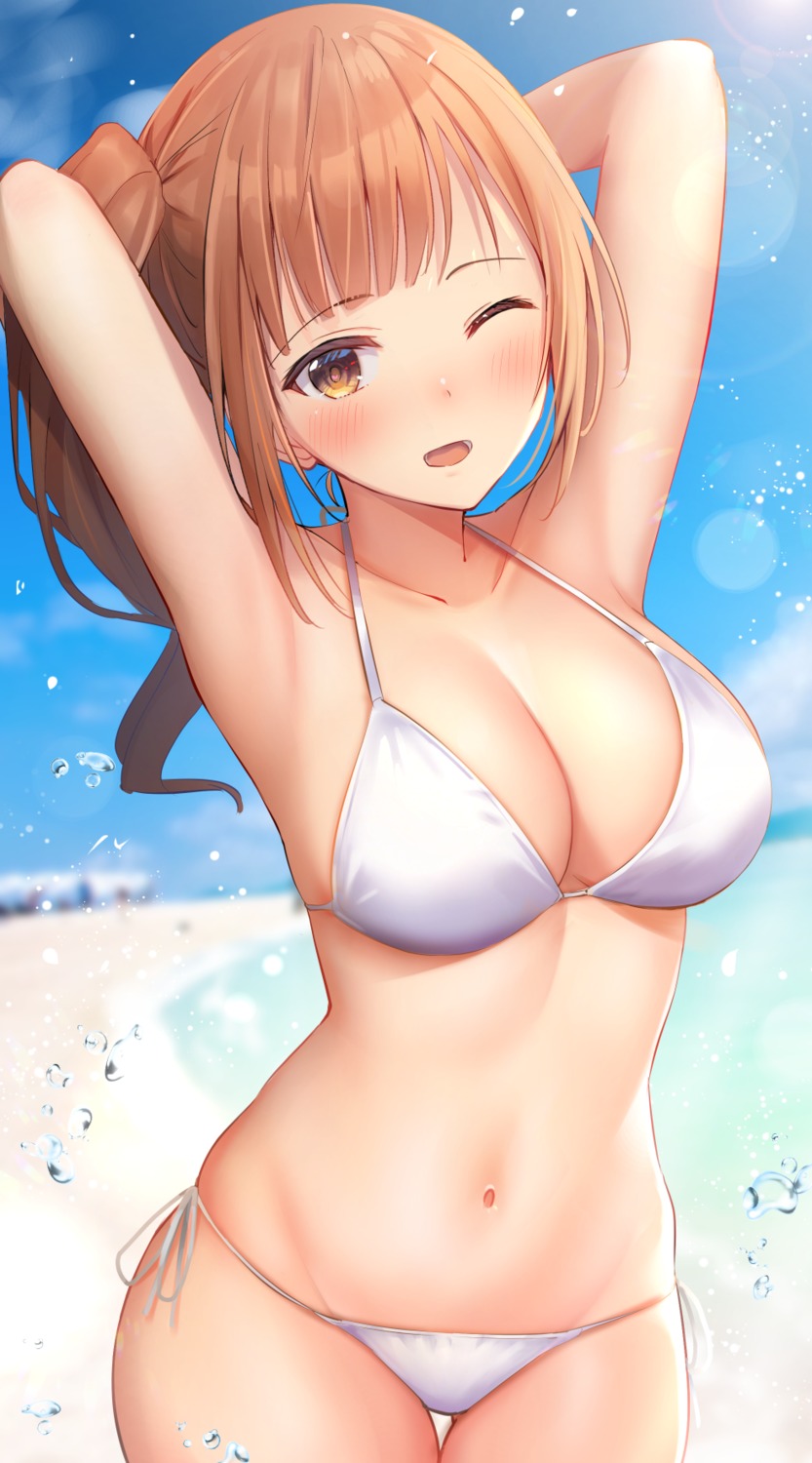 bikini, cleavage, igarashi_kyouko, swimsuits, the_idolm@ster, the_idolm@ster_cinderella_girls, yurin