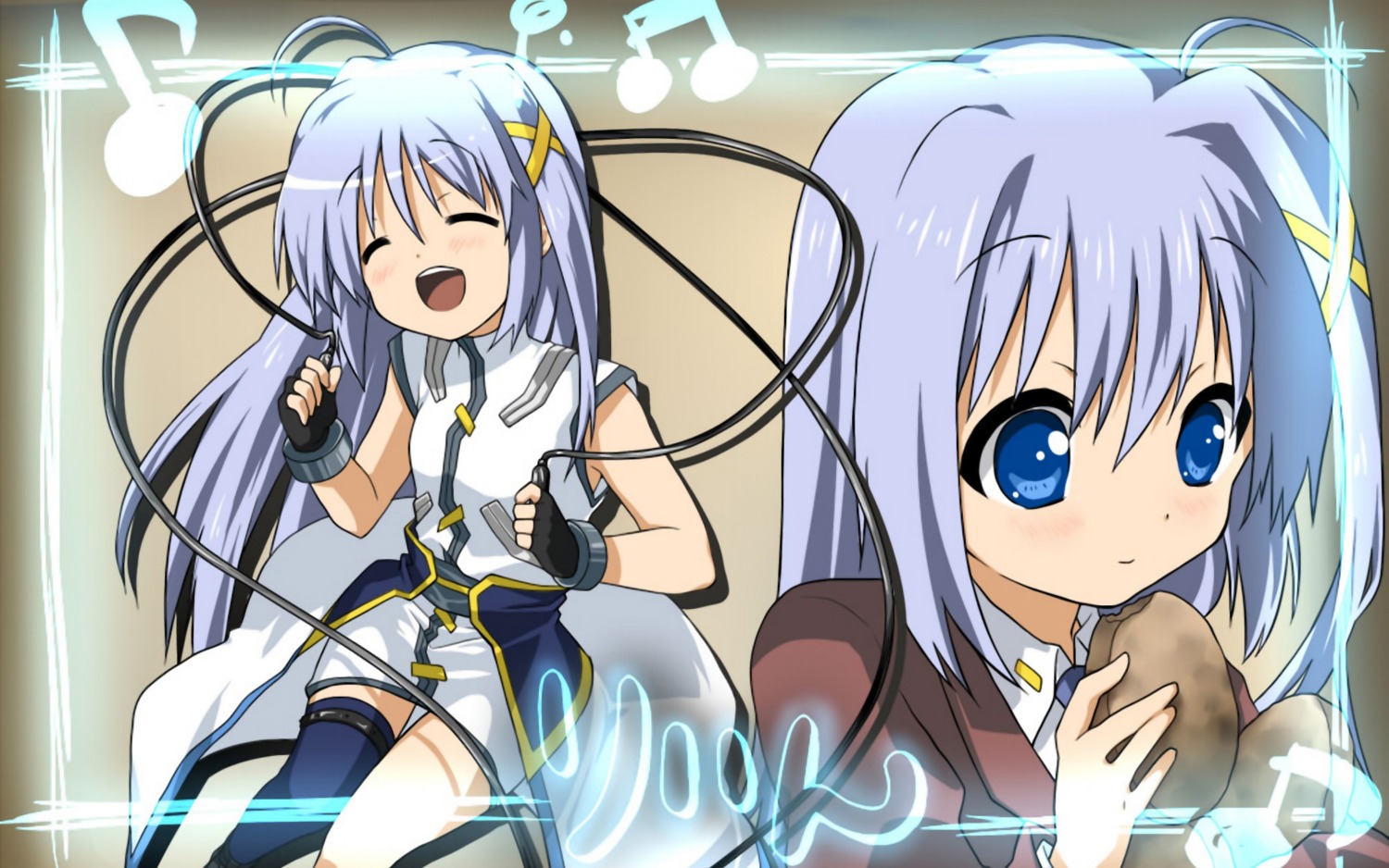 467, k-on!, mahou_shoujo_lyrical_nanoha, mahou_shoujo_lyrical_nanoha_strikers, parody, reinforce_zwei, wallpaper
