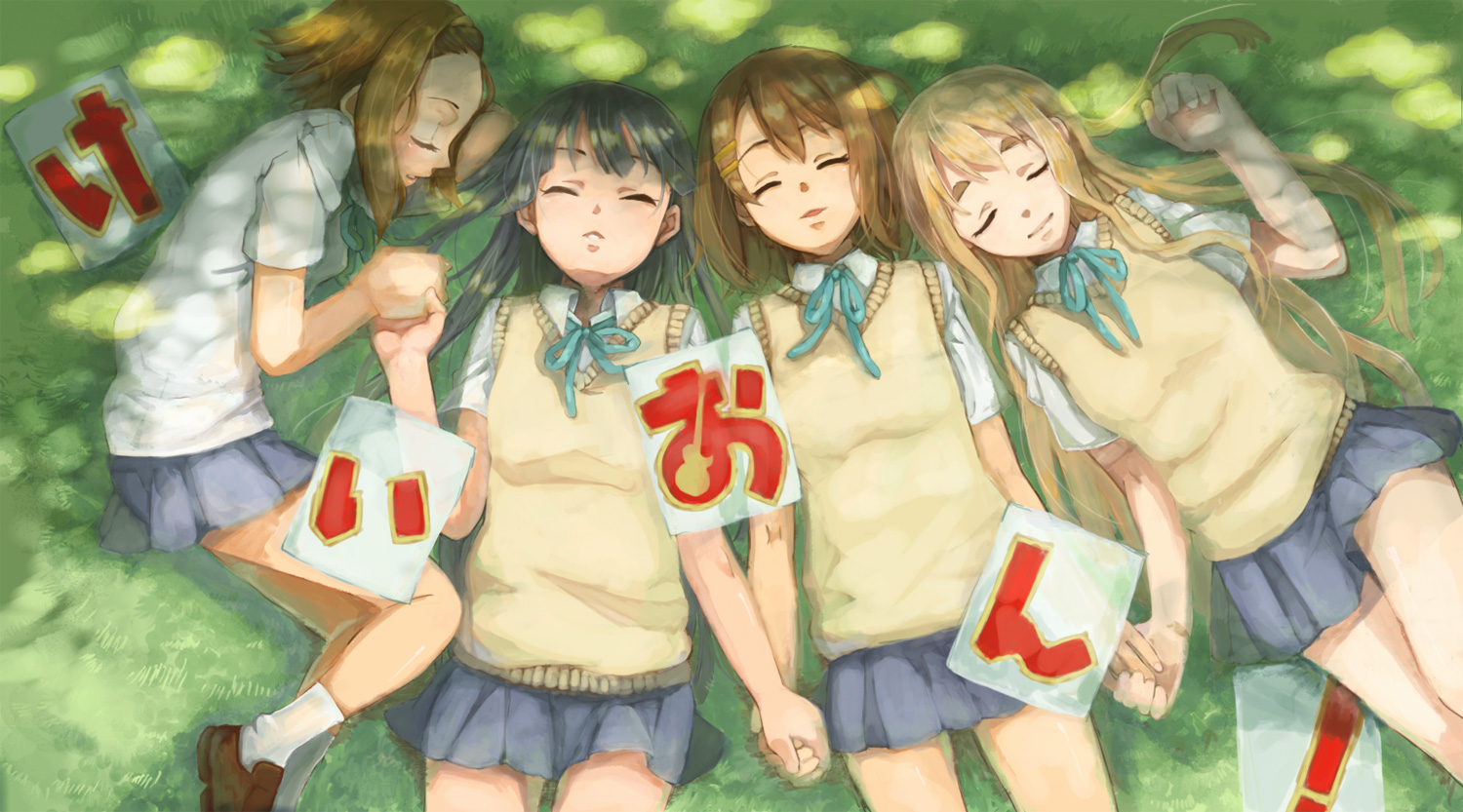 akiyama_mio, hirasawa_yui, k-on!, kotobuki_tsumugi, kurage, seifuku, tainaka_ritsu