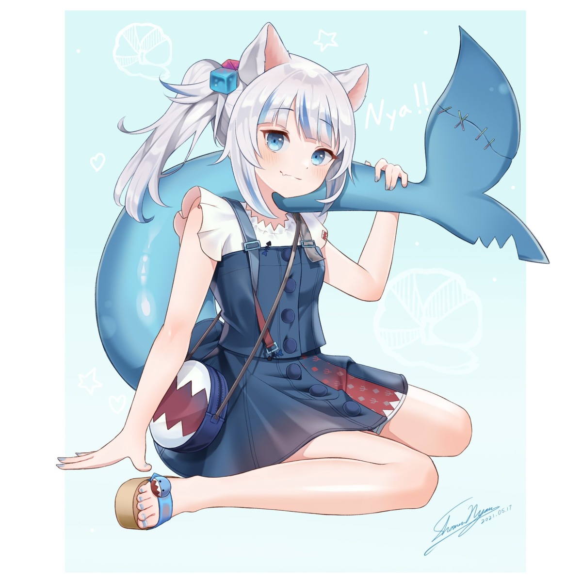 animal_ears, gawr_gura, hololive, hololive_english, nekomimi, shasminnyan, tail