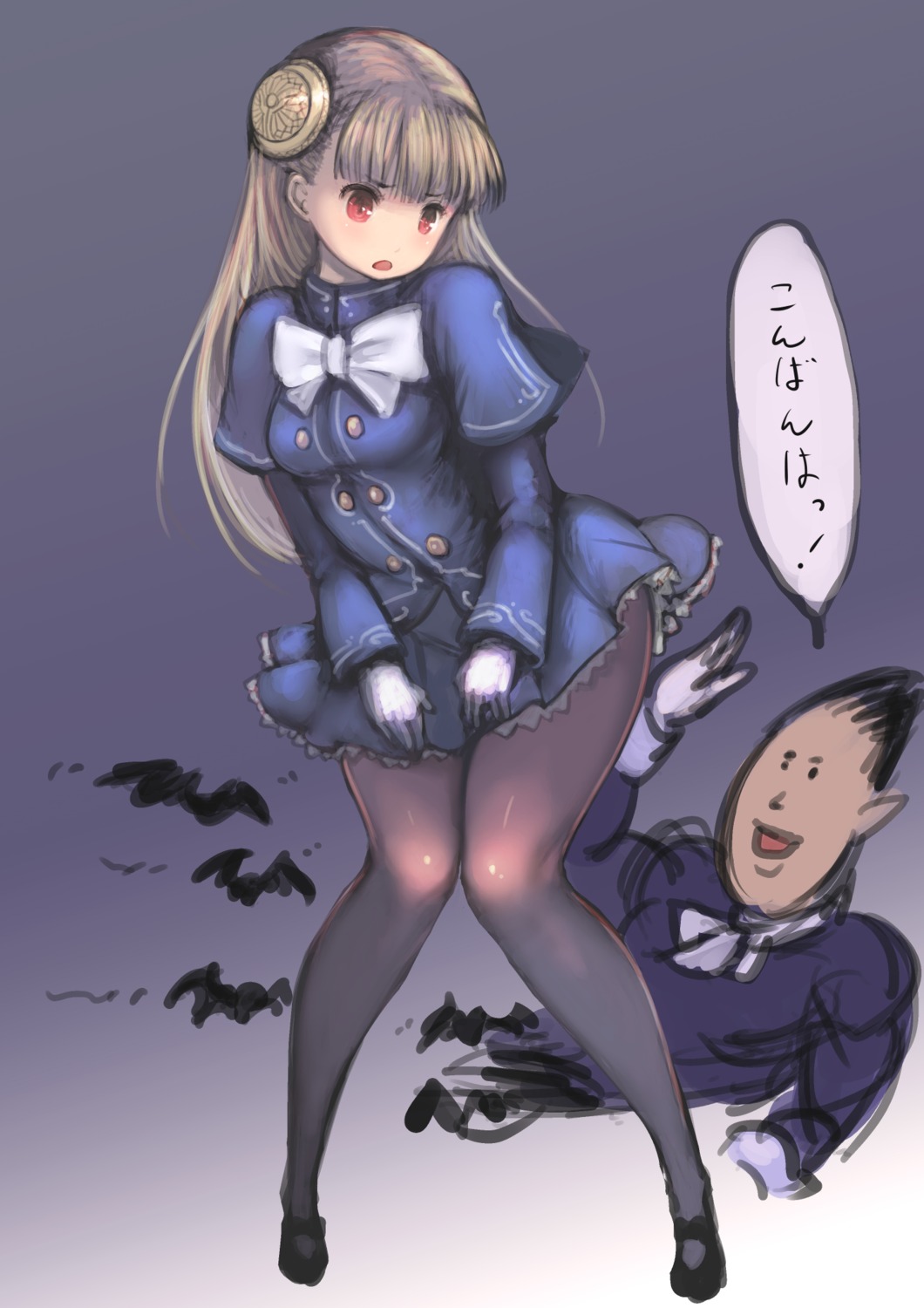 capcom, capcom_fighting_jam, chibi, crossover, dark_stalkers, demitri_maximoff, dress, ingrid_(street_fighter)