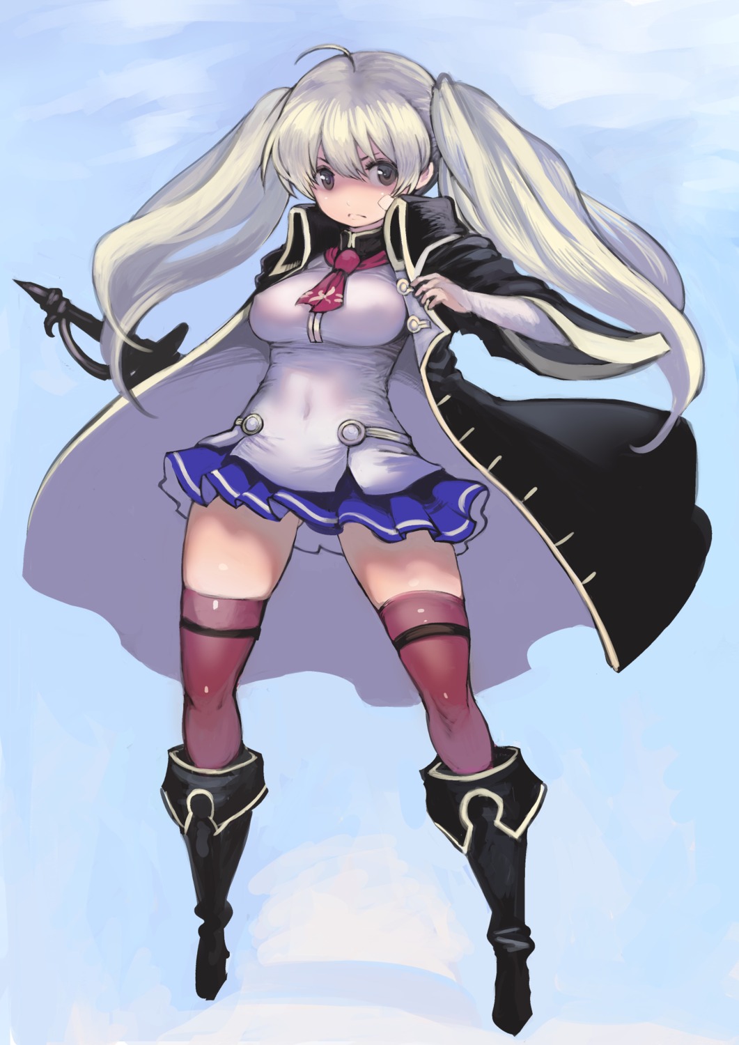 garter, granblue_fantasy, monika_weisswind, skirt_lift, sword, tagme, thighhighs
