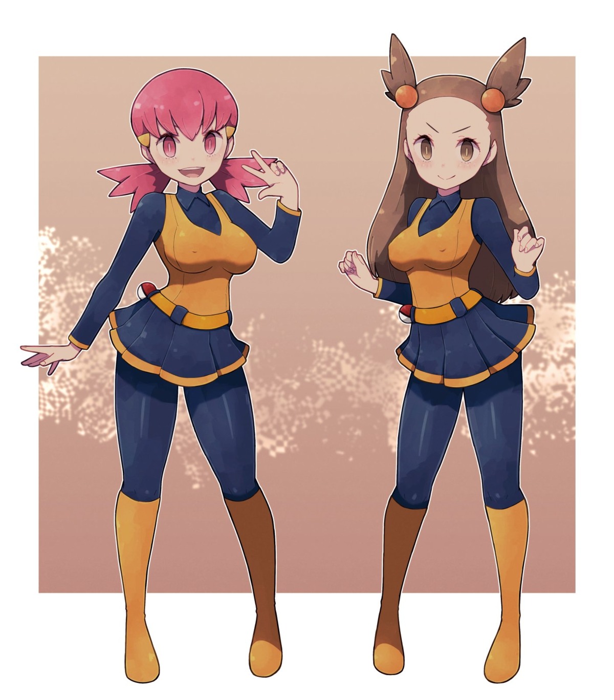 akane_(pokemon), erect_nipples, lamb-oic029, mikan_(pokemon), pokemon, uniform
