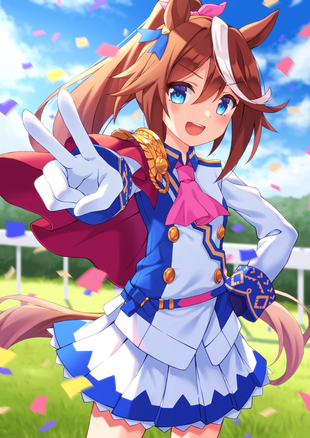 animal_ears, nemou, skirt_lift, tail, tokai_teio_(umamusume), uma_musume_pretty_derby, uniform