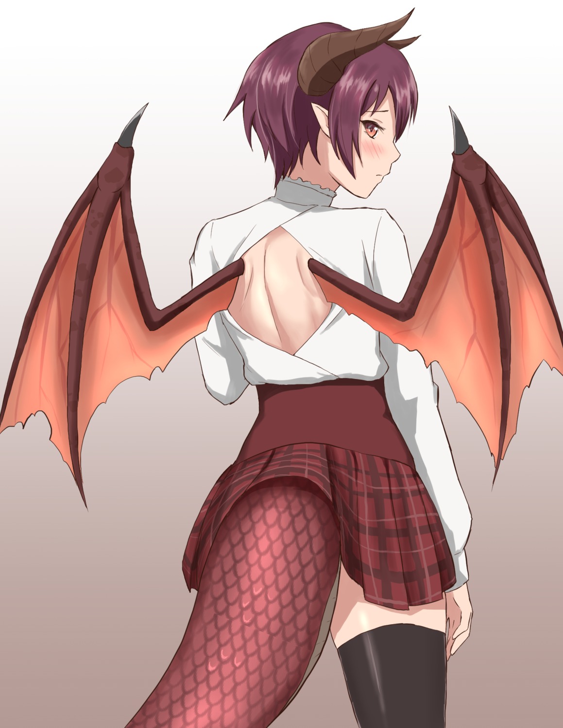 fukai_asase, granblue_fantasy, grea, manaria_friends, monster_girl, no_bra, pointy_ears, seifuku