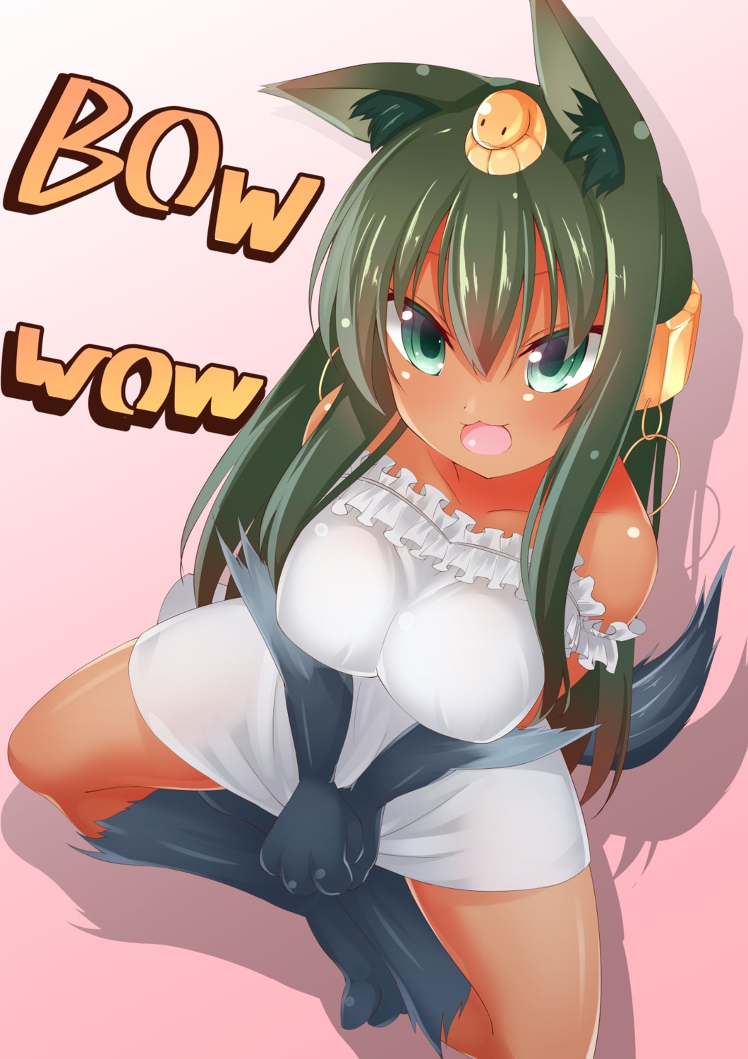 animal_ears, anubis_(monster_girl_encyclopedia), dress, monster_girl_encyclopedia, tagme, tail
