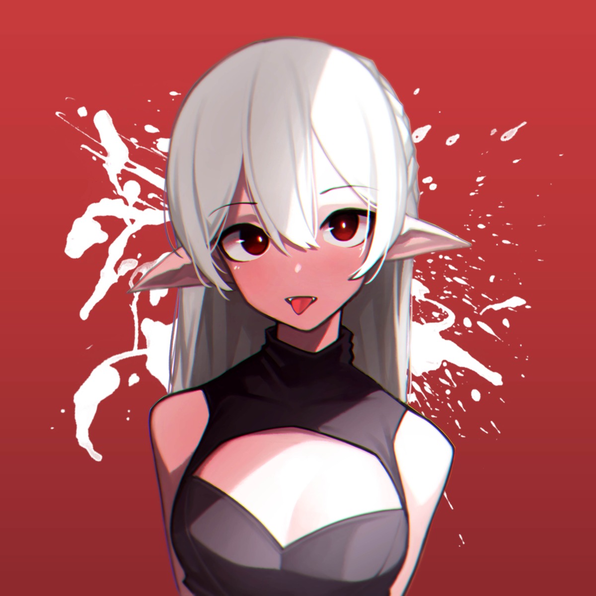 arknights, beudelb, cleavage, pointy_ears, warfarin_(arknights)