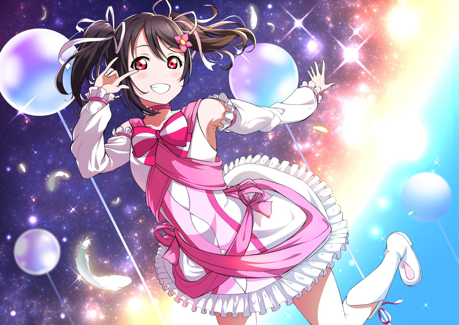 dress, love_live!, love_live!_(series), skirt_lift, takuwanko, yazawa_nico