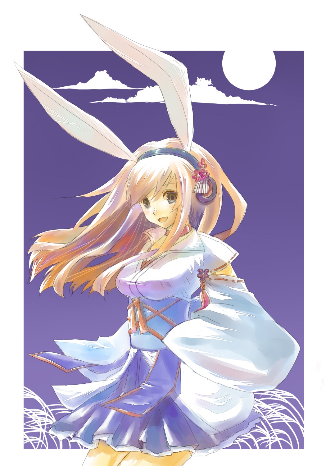 animal_ears, beatmania, bunny_ears, iroha_(beatmania), kimono, mosasa