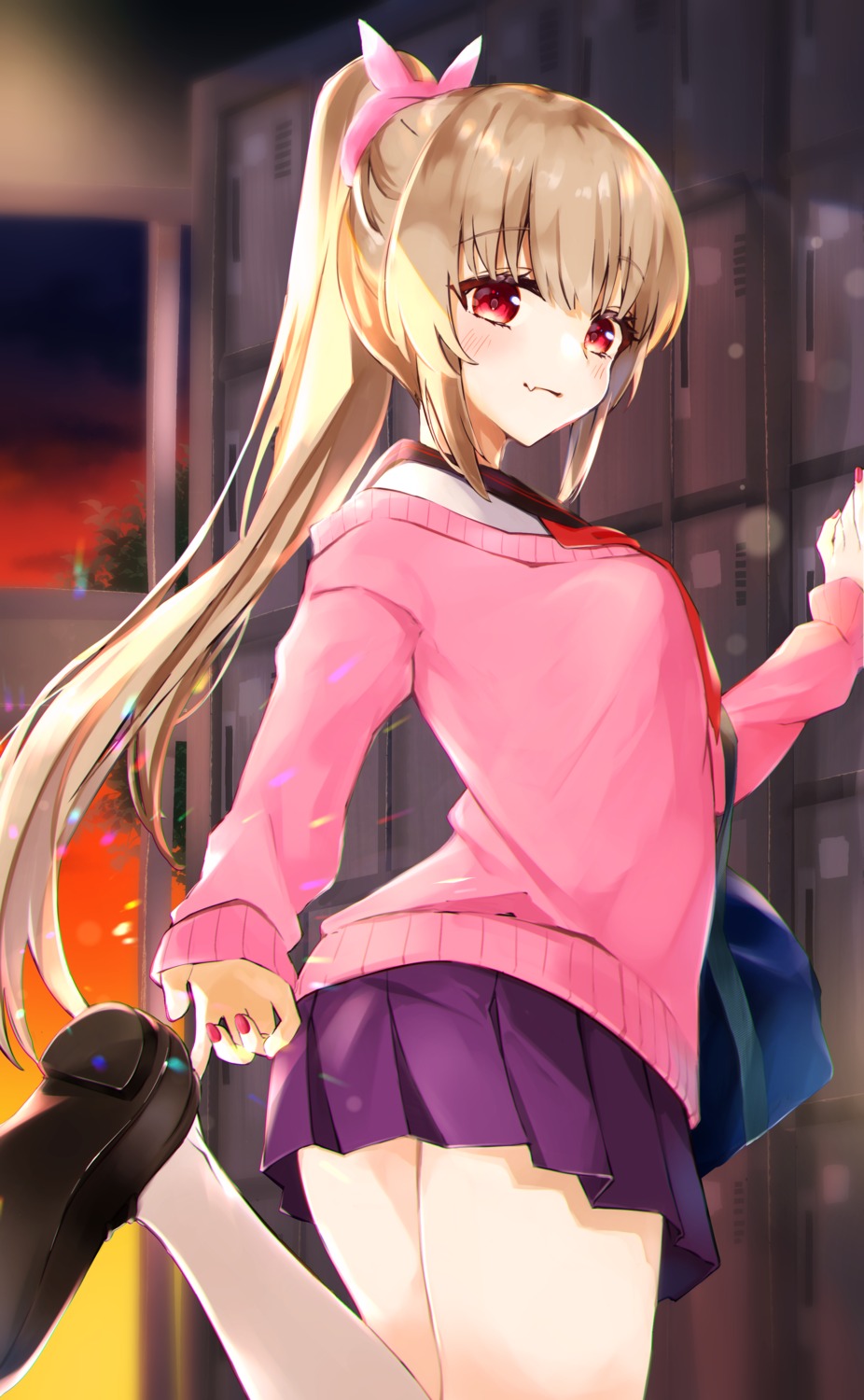 indie_virtual_youtuber, natori_sana, seifuku, shiro_hebi_rei, sweater