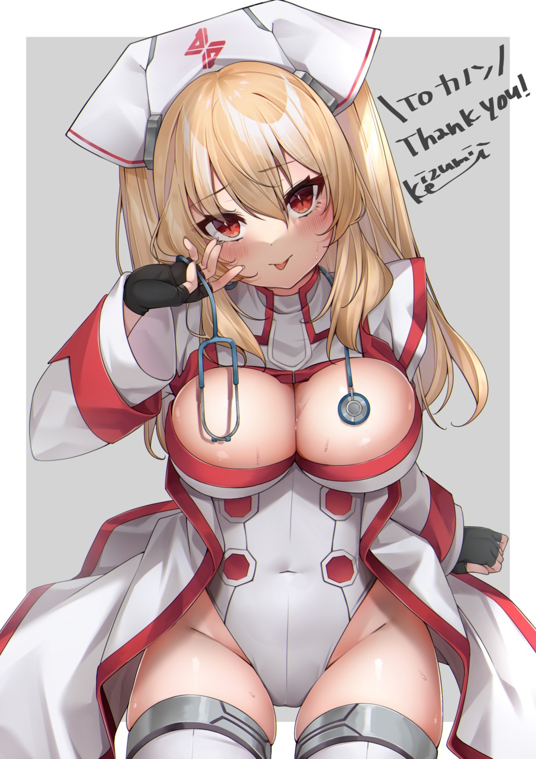 izumi_kei, leotard, no_bra, nurse, thighhighs