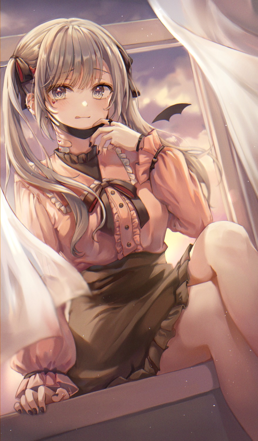 bandaid, hatsune_miku, skirt_lift, starlime, vampire_(vocaloid), vocaloid