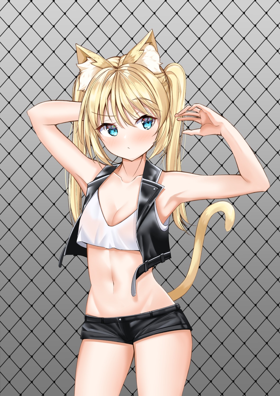 animal_ears, girls_frontline, idw_(girls_frontline), nekomimi, no_bra, see_through, tail, tor_ai