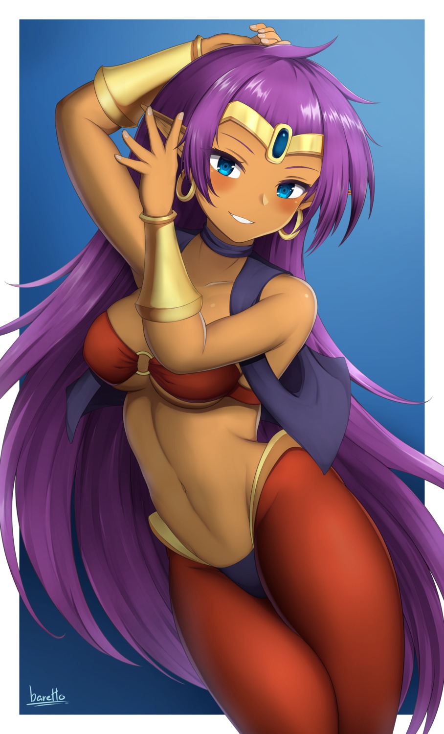 baretto, no_bra, pointy_ears, shantae, shantae_(character)