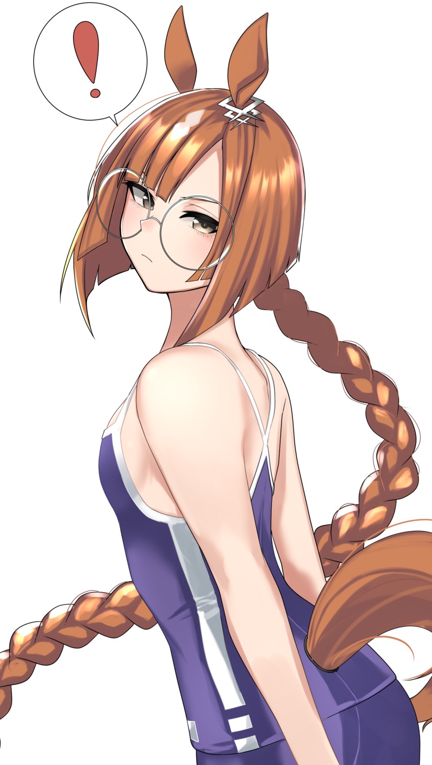 animal_ears, ass, ikuno_dictus_(umamusume), megane, swimsuits, tail, tonari_no_kishida, uma_musume_pretty_derby