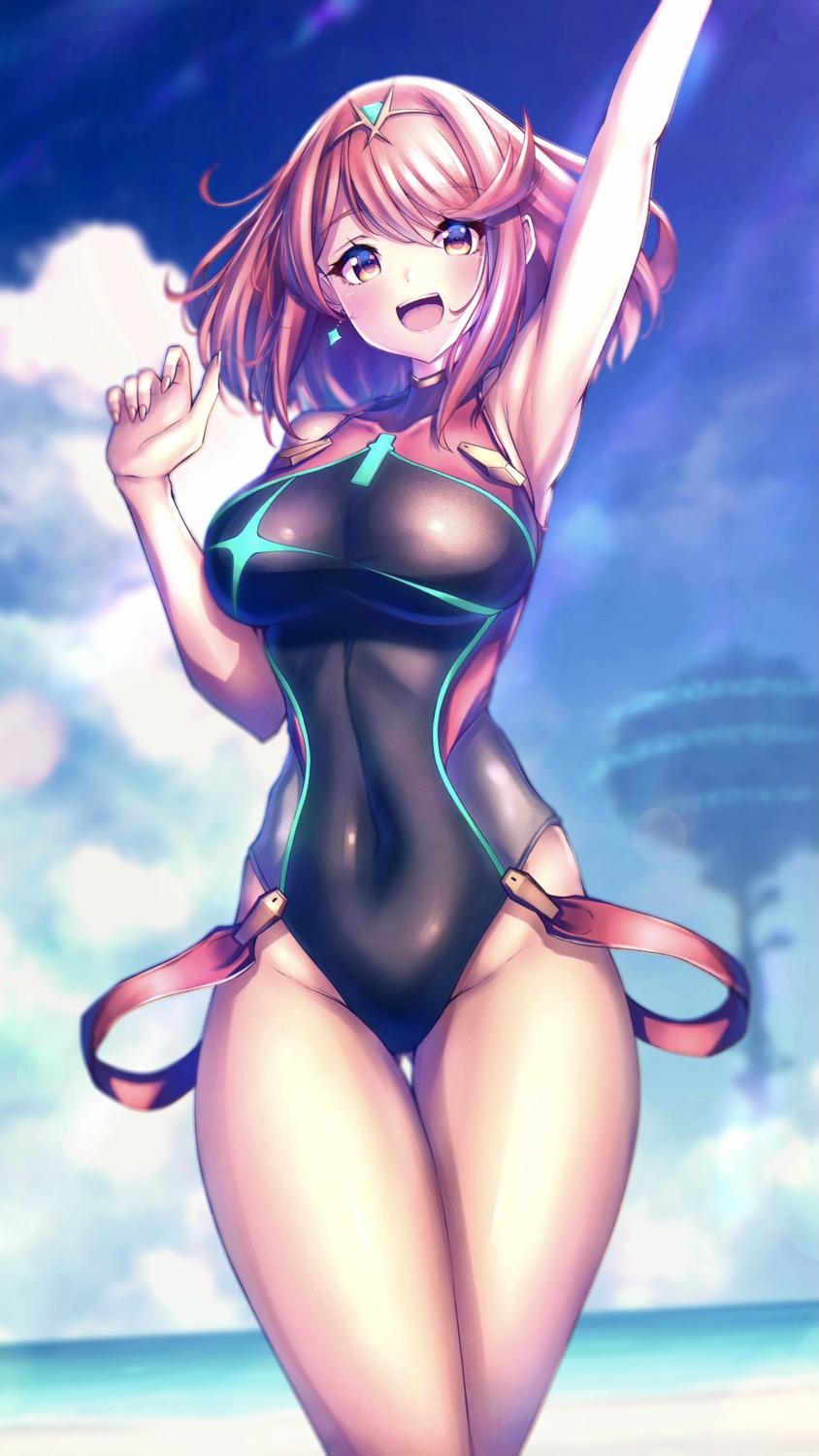 hakusai_(hksicabb), homura_(xenoblade_2), swimsuits, xenoblade_(series), xenoblade_2