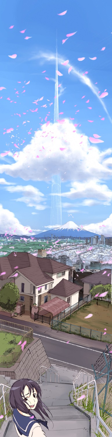 kumosuke, landscape, seifuku