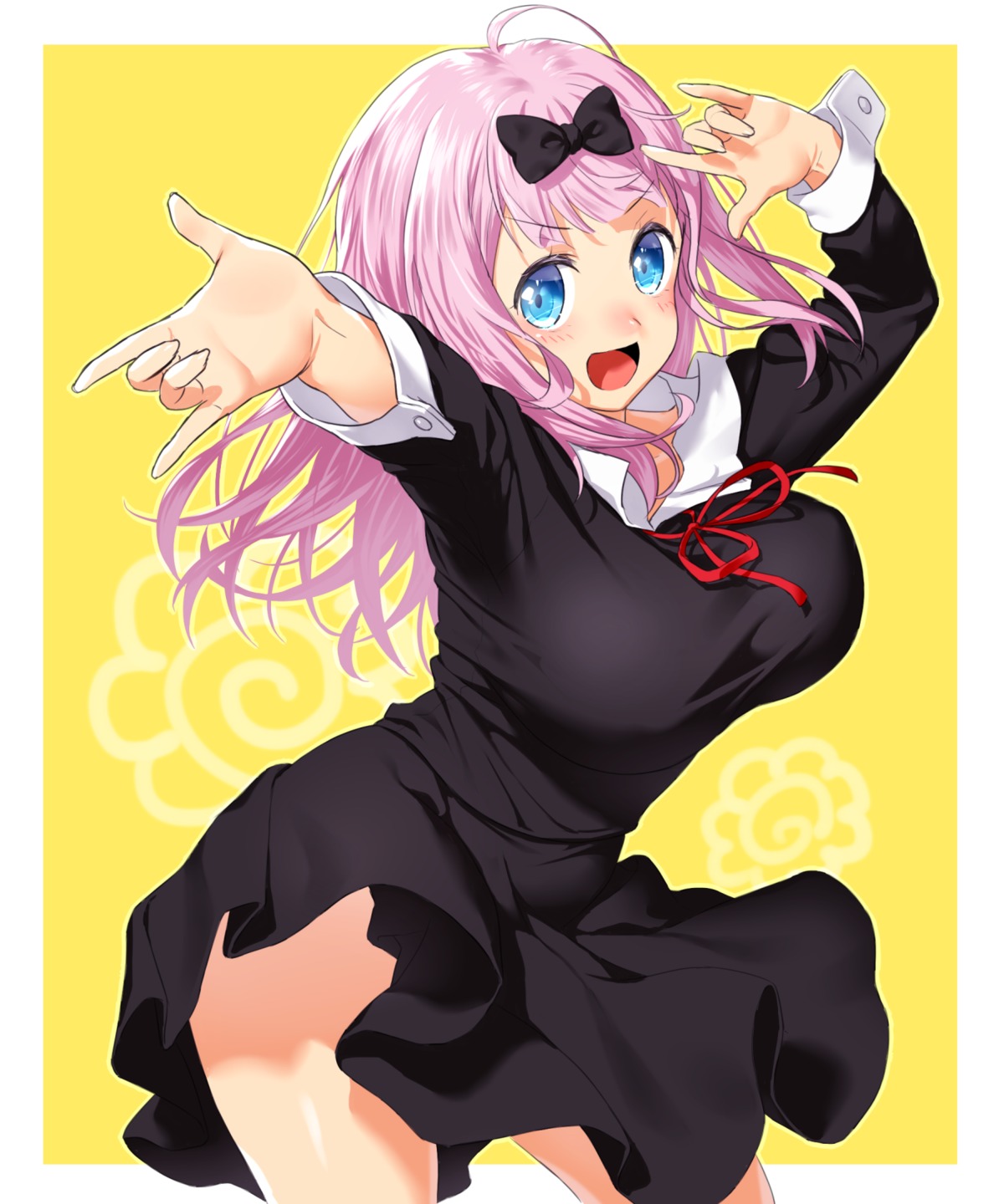 fujiwara_chika, kaguya-sama_wa_kokurasetai_~tensai-tachi_no_renai_zunousen~, onsoku_inu, seifuku, skirt_lift