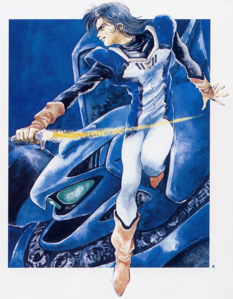 bodysuit, choujikuu_seiki_orguss, kei_katsuragi, male, mecha, mikimoto_haruhiko, orguss, sword