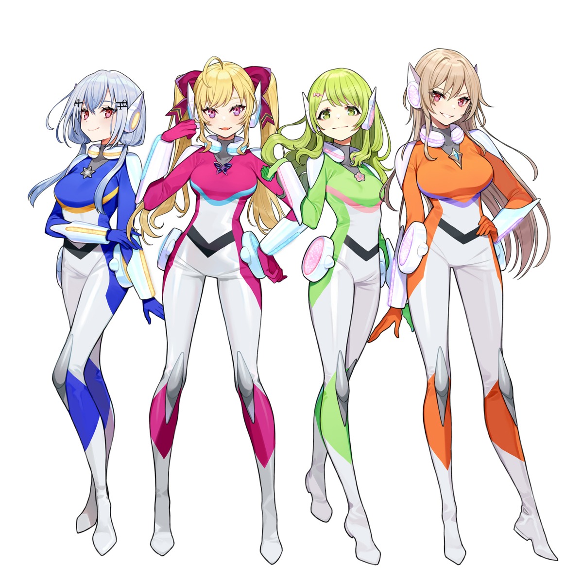 bodysuit, furen_e_lustario, hakase_fuyuki, morinaka_kazaki, nijisanji, nijisanji_seeds, takamiya_rion, yuu_(higashi_no_penguin)