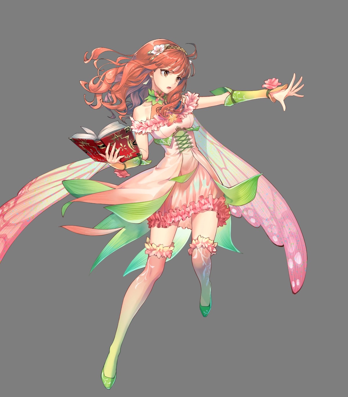 celica_(fire_emblem), fairy, fire_emblem, fire_emblem_echoes, kaekae, nintendo, thighhighs, wings