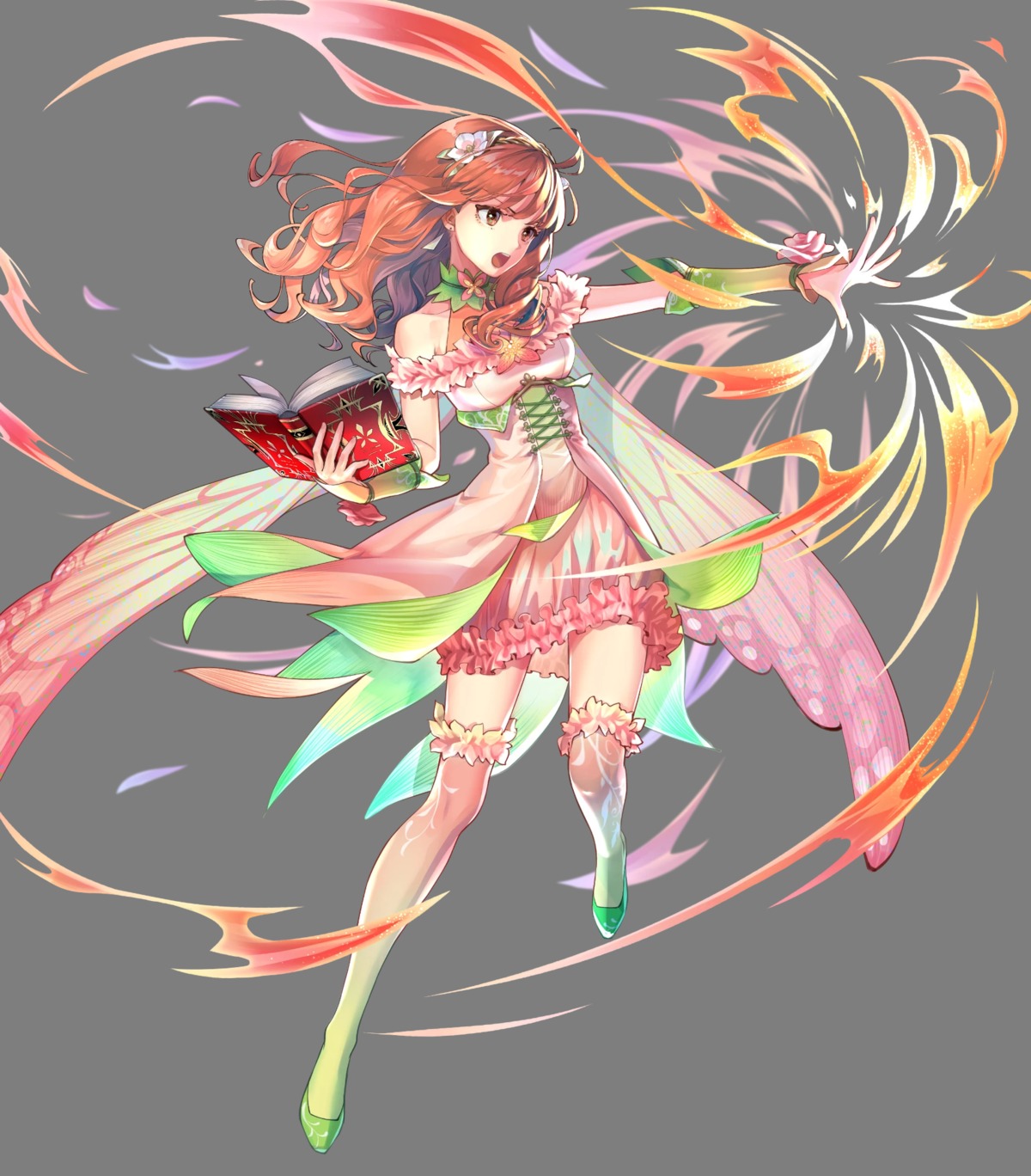celica_(fire_emblem), fairy, fire_emblem, fire_emblem_echoes, kaekae, nintendo, thighhighs, wings
