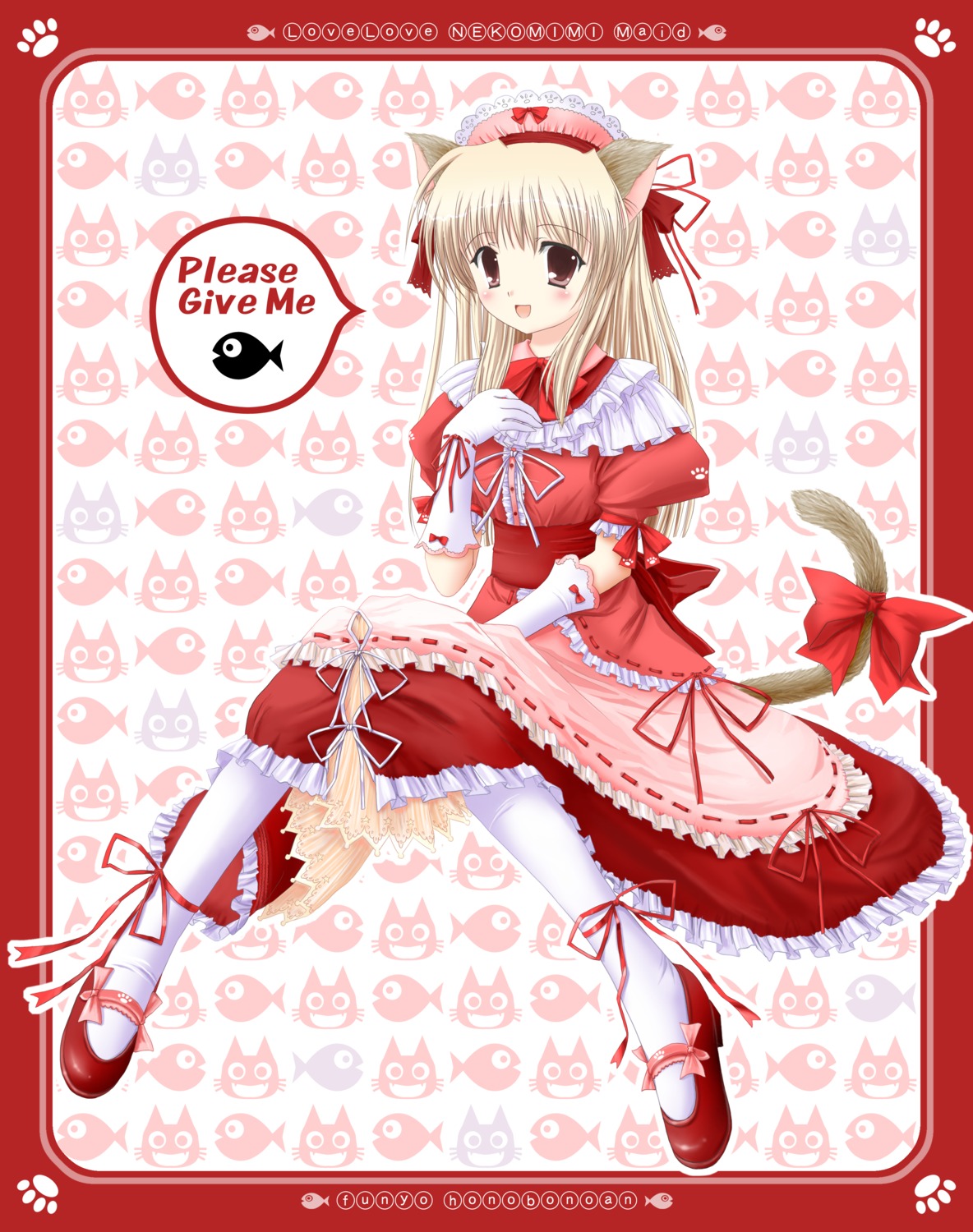 animal_ears, funyo, honobonoan, maid, nekomimi