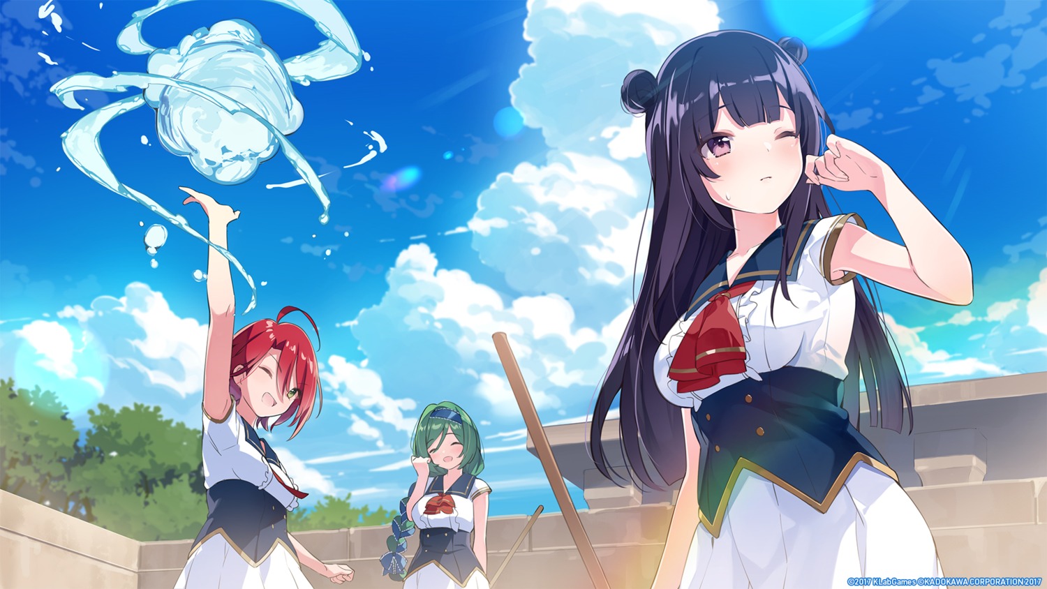 fiona_(lapis_re:lights), lapis_re:lights, millefeuille_(lapis_re:lights), seifuku, u35, wallpaper, yue_(lapis_re:lights)