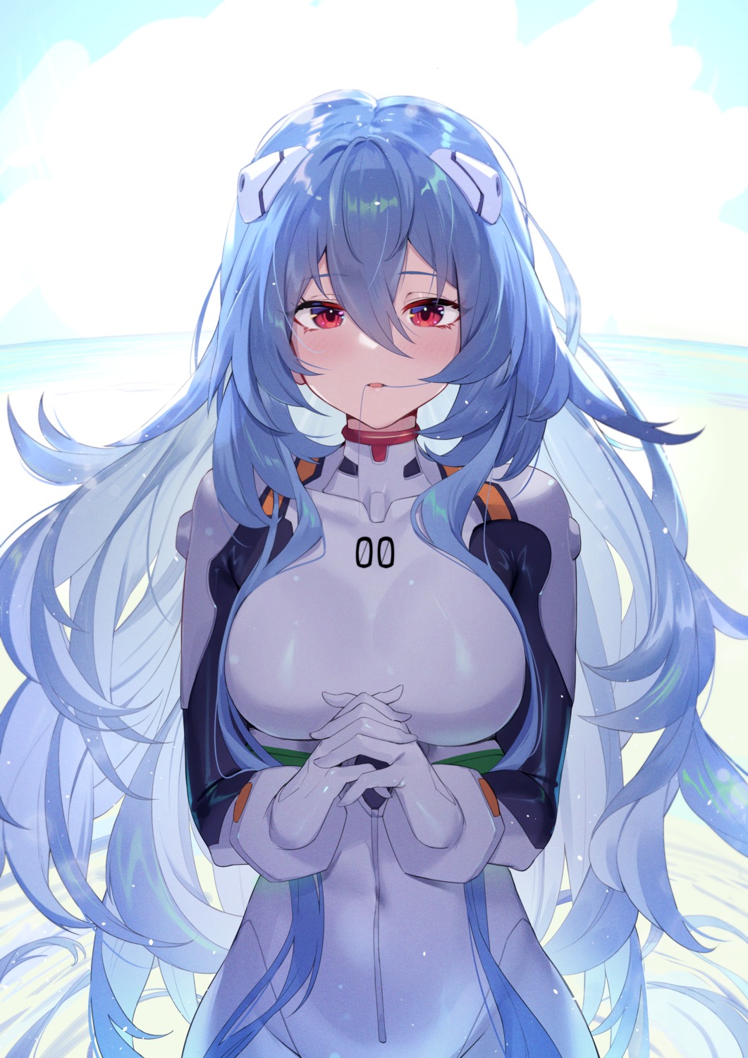 ayanami_rei, bodysuit, neon_genesis_evangelion, raijuu_(bakanara)