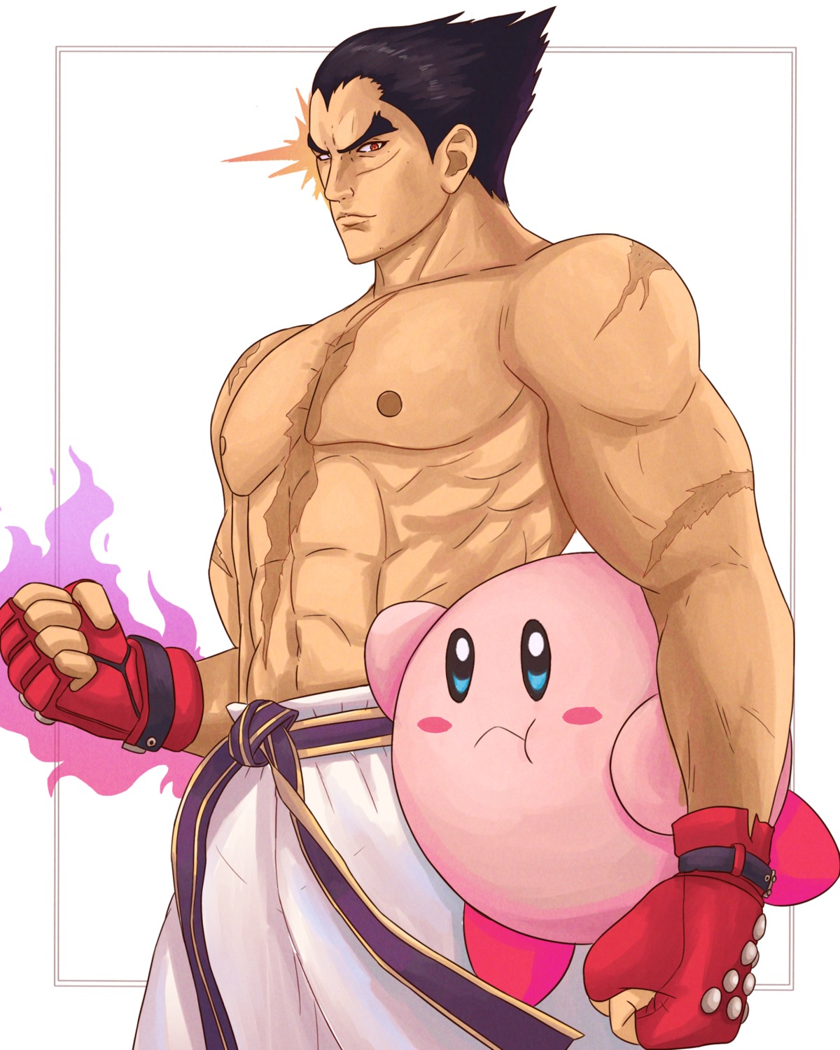 kirby, kirby_(character), mishima_kazuya, super_smash_bros., tekken, truejekart