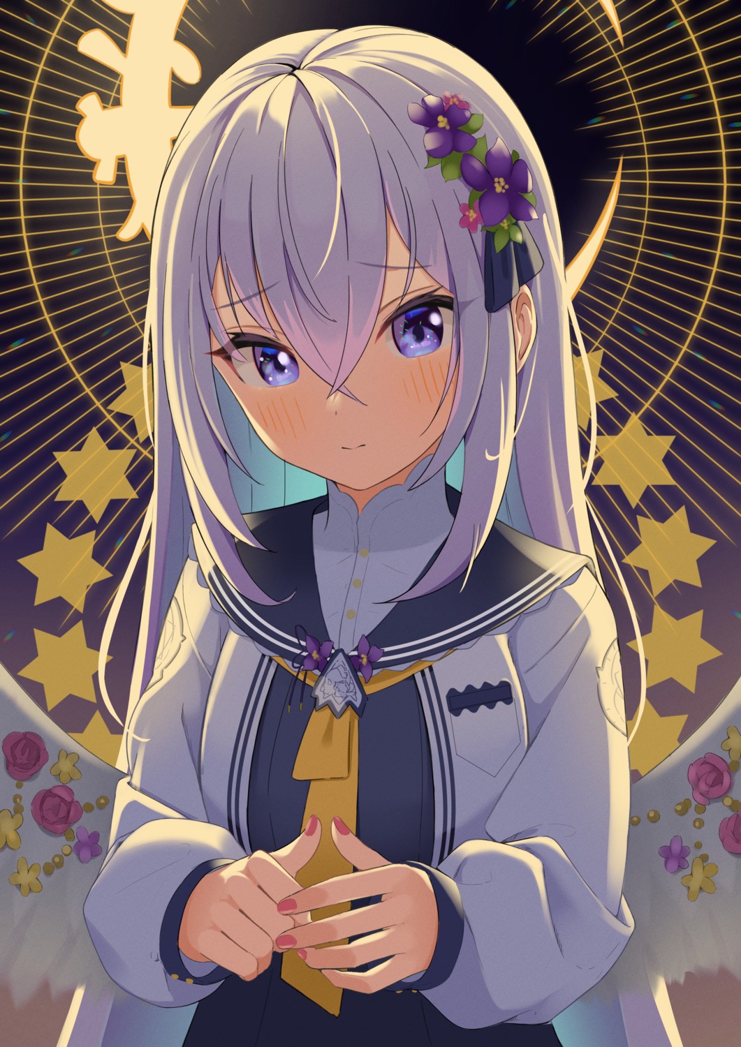 angel, blue_archive, rindou_ringdong, seifuku, shirasu_azusa, wings