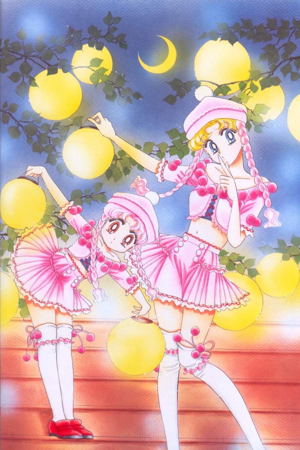 bishoujo_senshi_sailor_moon, chibiusa, paper_texture, takeuchi_naoko, tsukino_usagi