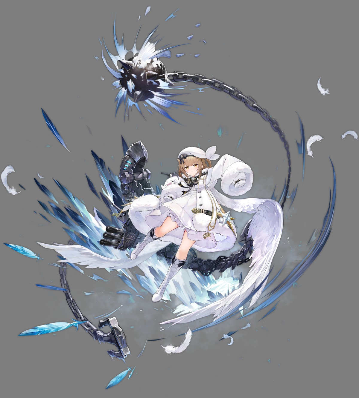 azur_lane, bloomers, gremyashchy_(azur_lane), skirt_lift, transparent_png, uniform, weapon, wings, yyy_(zelda10010)