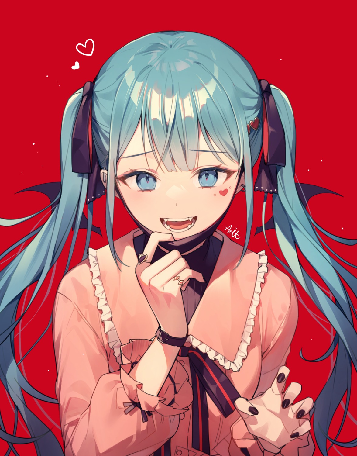 azit_(down), hatsune_miku, vampire_(vocaloid), vocaloid, wings