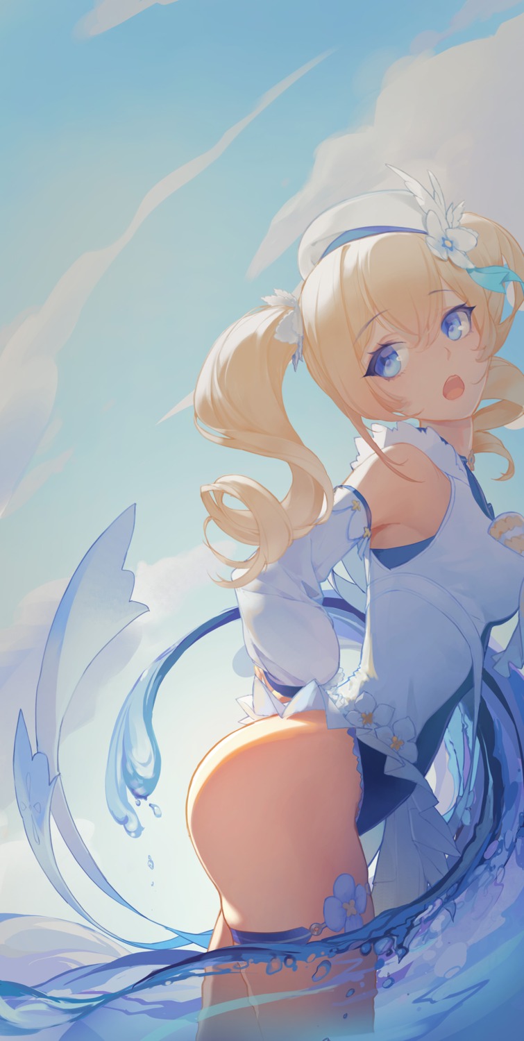 barbara_(genshin_impact), garter, genshin_impact, swimsuits, wet, yu_li