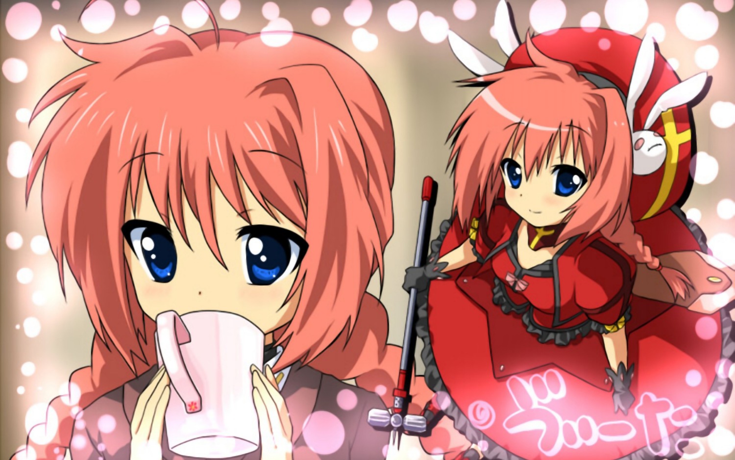 467, k-on!, mahou_shoujo_lyrical_nanoha, mahou_shoujo_lyrical_nanoha_strikers, parody, vita, wallpaper