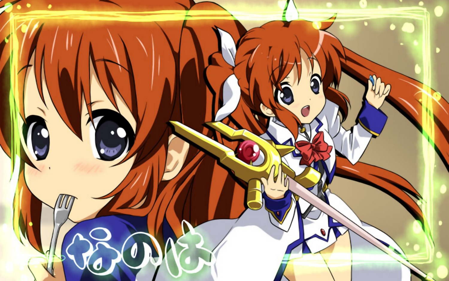 467, k-on!, mahou_shoujo_lyrical_nanoha, mahou_shoujo_lyrical_nanoha_strikers, parody, takamachi_nanoha, wallpaper