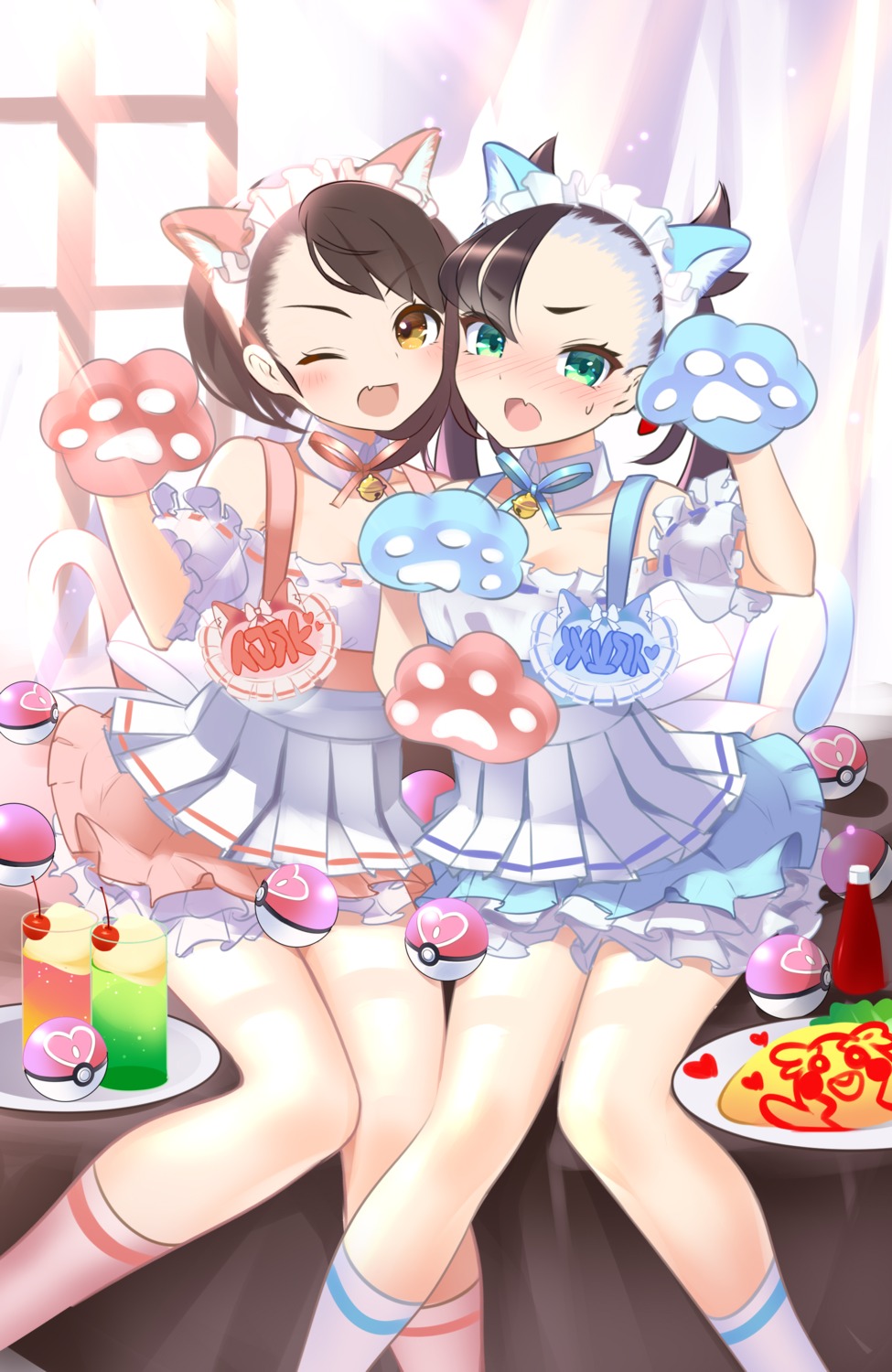 animal_ears, maid, mary_(pokemon), nekomimi, pokemon, pokemon_swsh, tail, tm_(hanamakisan)