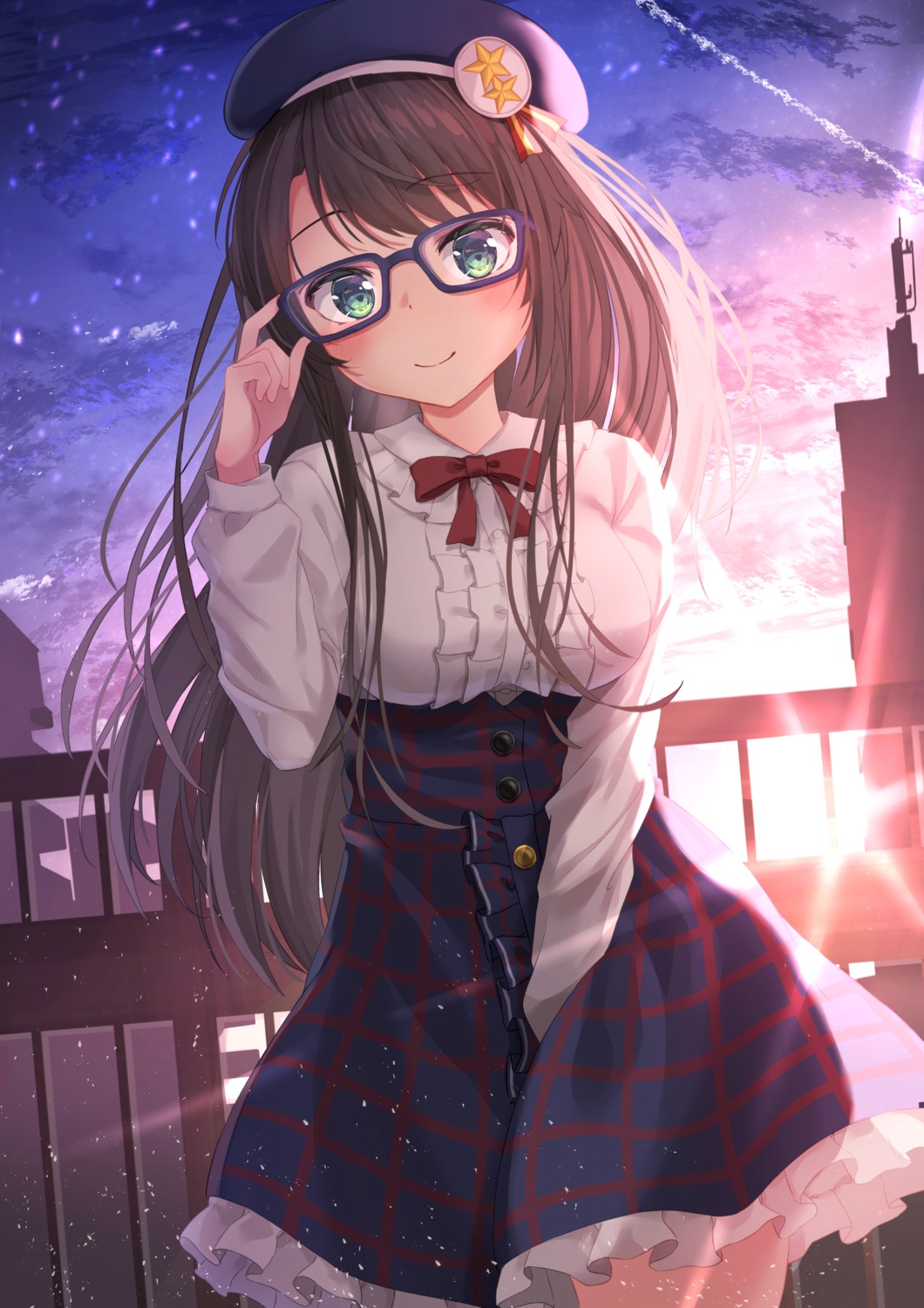 hololive, megane, oozora_subaru, skirt_lift, starkamisan