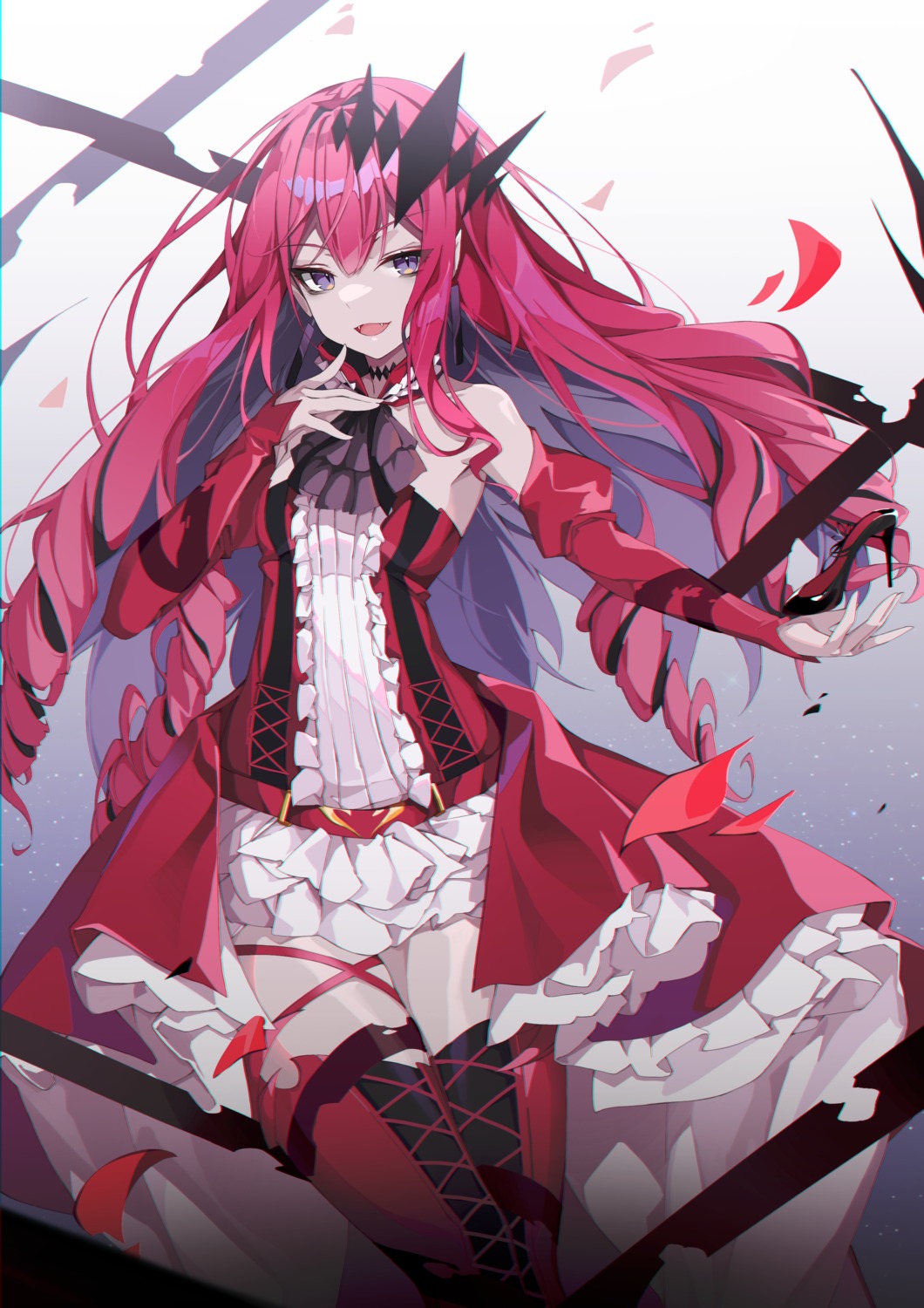 baobhan_sith_(fate), dress, fate/grand_order, fate/stay_night, garter, thighhighs, torn_clothes, verslll