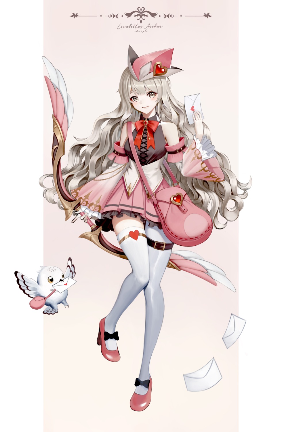 chungla, garter, heels, thighhighs, weapon